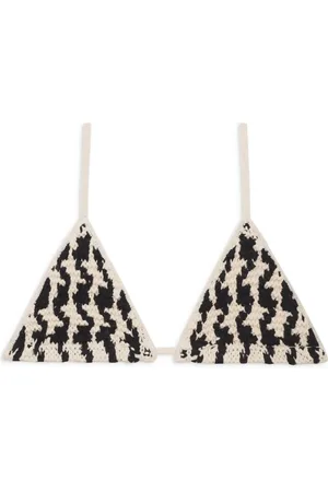 ANINE BING Omar houndstooth bra
