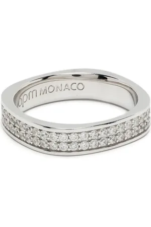 APM Monaco Chunky pavé embellished ring