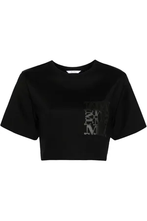 Max Mara Logo-print cropped T-shirt