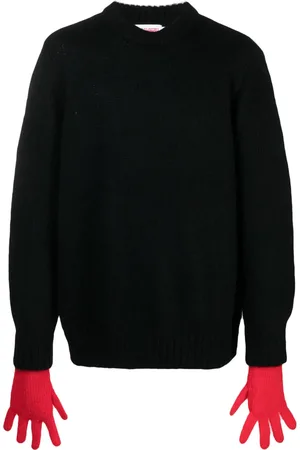 Charles Jeffrey Loverboy Glove-sleeves waffle-knit jumper