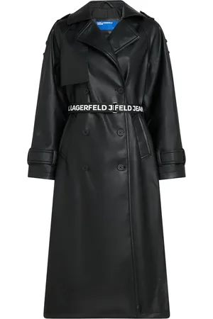 Karl Lagerfeld Faux-leather trench coat