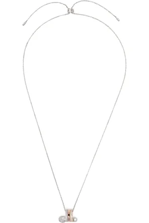 APM Monaco Safety Pin-charm zirconia necklace