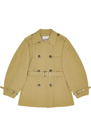 Ganni Balloon-sleeve trench coat