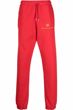 BEL-AIR ATHLETICS Logo-embroidered cotton track pants