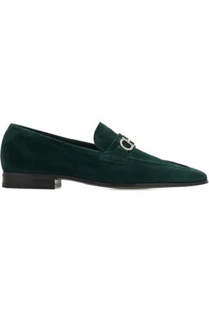 Salvatore Ferragamo Gancini suede loafers