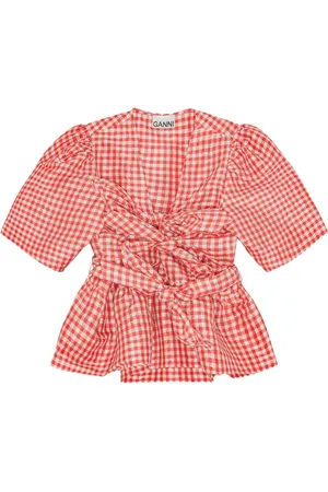 Ganni Self-tie blouse