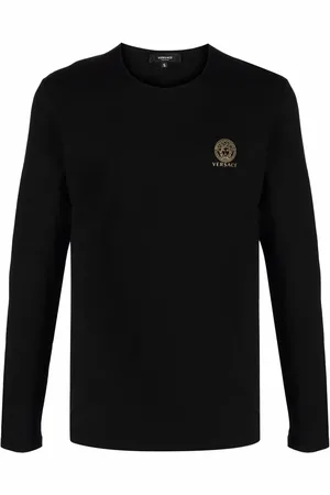 VERSACE Logo-print long-sleeved T-shirt