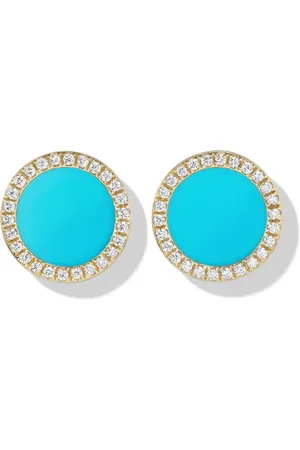 David Yurman 18kt yellow Petite DY Elements diamond stud earrings (11mm)