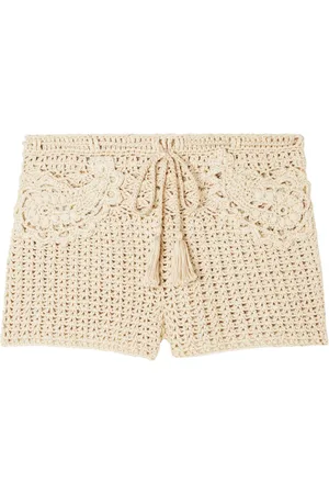 Alanui Conch Shell woven cotton shorts