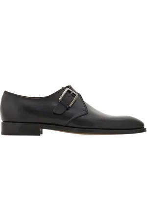 Salvatore Ferragamo Buckle-fastening leather monk shoes