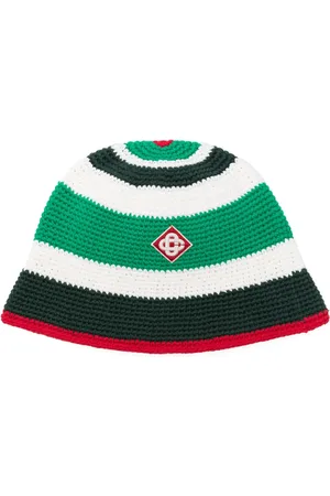 Casablanca Logo-appliqué crochet bucket hat