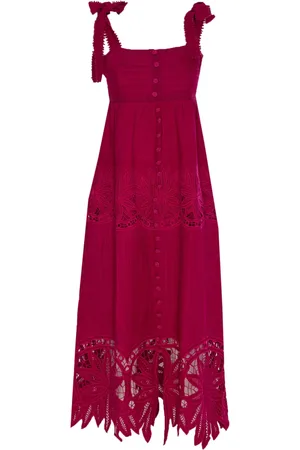 Farm Rio Lace-detailing midi dress