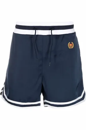 BEL-AIR ATHLETICS Logo-embroidered striped track shorts