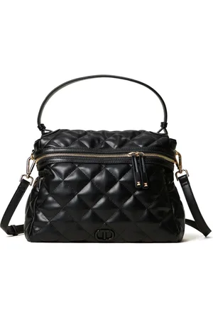 Twin-Set Logo-plaque quilted tote bag
