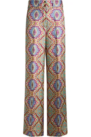 Etro Medallion-print silk trousers