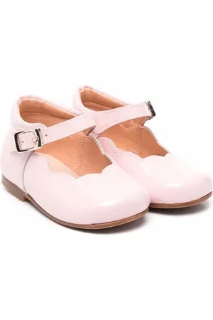 CLARYS Buckle-fastening leather ballerinas