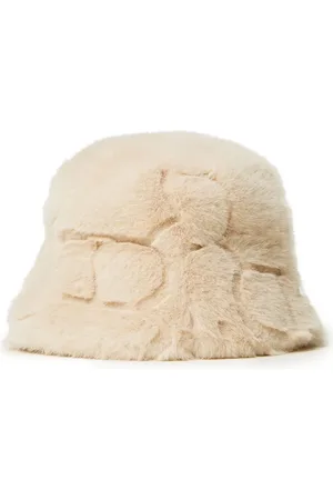 Twin-Set Faux fur logo hat