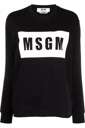 Msgm Logo-print cotton sweater