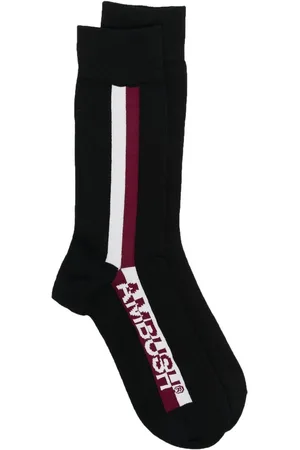 AMBUSH Logo-print striped socks