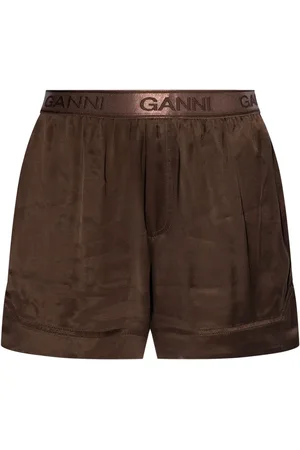 Ganni Logo waistband shorts