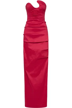 RACHEL GILBERT Cheri asymmetric-neck dress