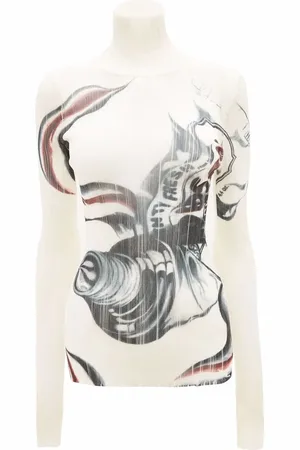 J.W.Anderson Abstract-print high-neck knitted top