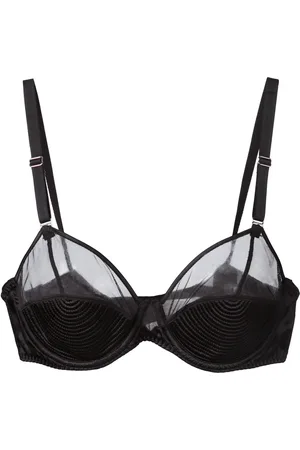 FLEUR DU MAL Mesh and satin bra