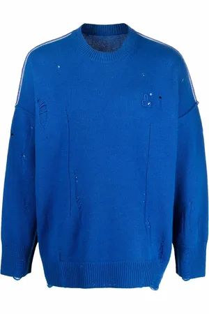 Ader Error Distressed-effect embroidered-logo jumper