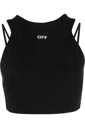 OFF-WHITE Ring-detail cropped tank top