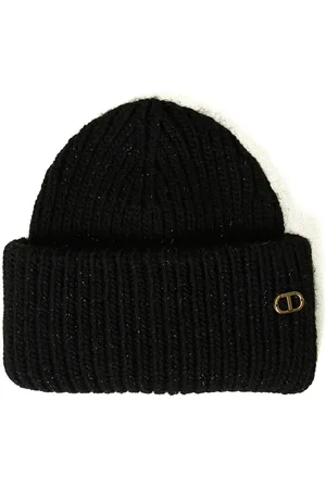 Twin-Set Oval T ribbed knit beanie
