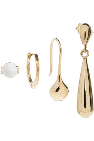 LEMAIRE Logo-engraved individual earrings (set of four)