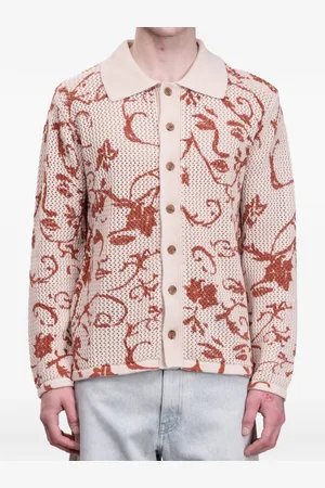KIDSUPER STUDIOS Floral open knit cardigan