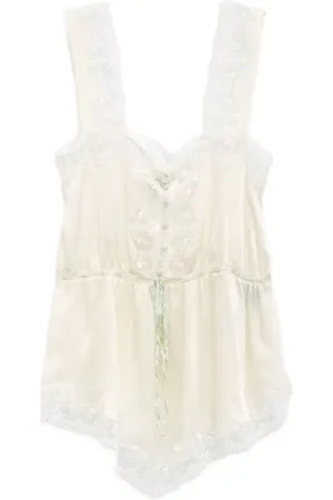 Chloé Silk lace-panelled top