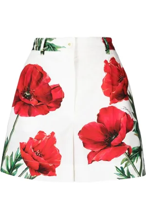 Dolce & Gabbana Floral-print cotton tailored shorts