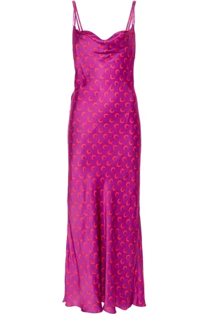 Marine Serre Moon-printed satin maxi dress