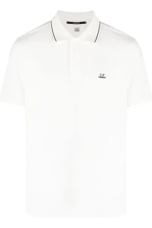 C.P. Company Chest logo-patch polo shirt