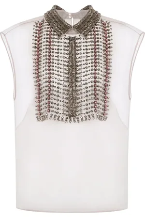 Alberta Ferretti Sequinned semi-sheer top