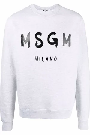 Msgm Logo-print crew neck sweatshirt