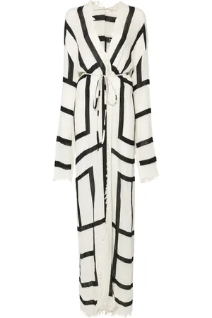 Totême Geometric-print wrap dress