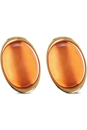Saint Laurent Oval cabochon earrings