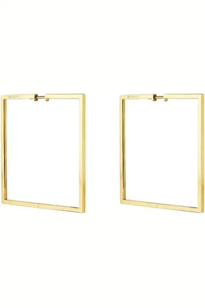 Cadar 18kt yellow Foundation square hoop earrings