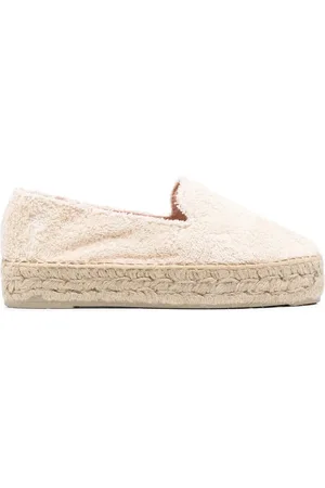 MANEBI Braided raffia-sole espadrilles