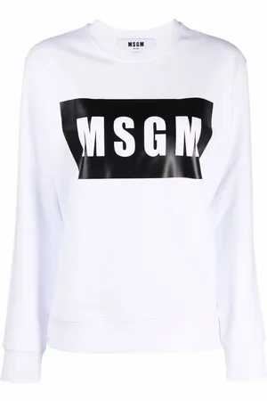Msgm Logo-print cotton sweatshirt