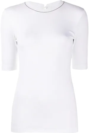 Brunello Cucinelli Monili-embellished knit top