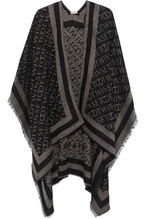 Twin-Set Logo-jacquard poncho