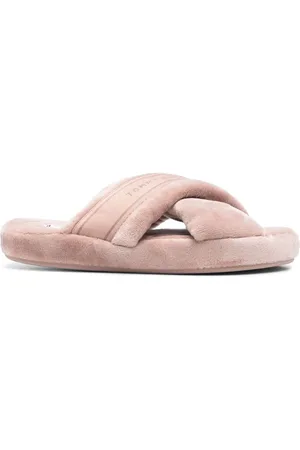 Tommy Hilfiger Crossover straps faux-fur slippers