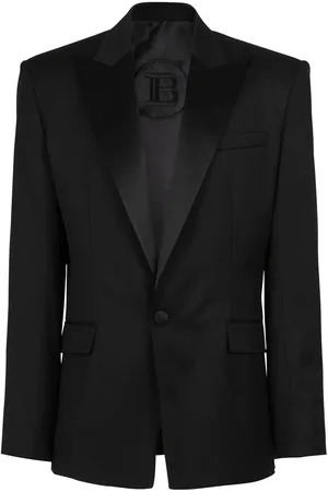 Balmain Satin-lapel blazer