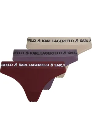 Karl Lagerfeld Logo-print thongs (pack of three)