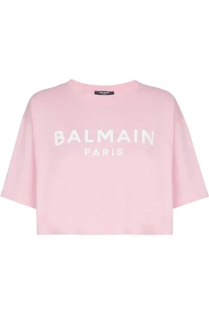 Balmain Cropped logo-print T-shirt