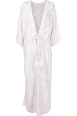 VALENTINO GARAVANI Geometric-print beach cover-up